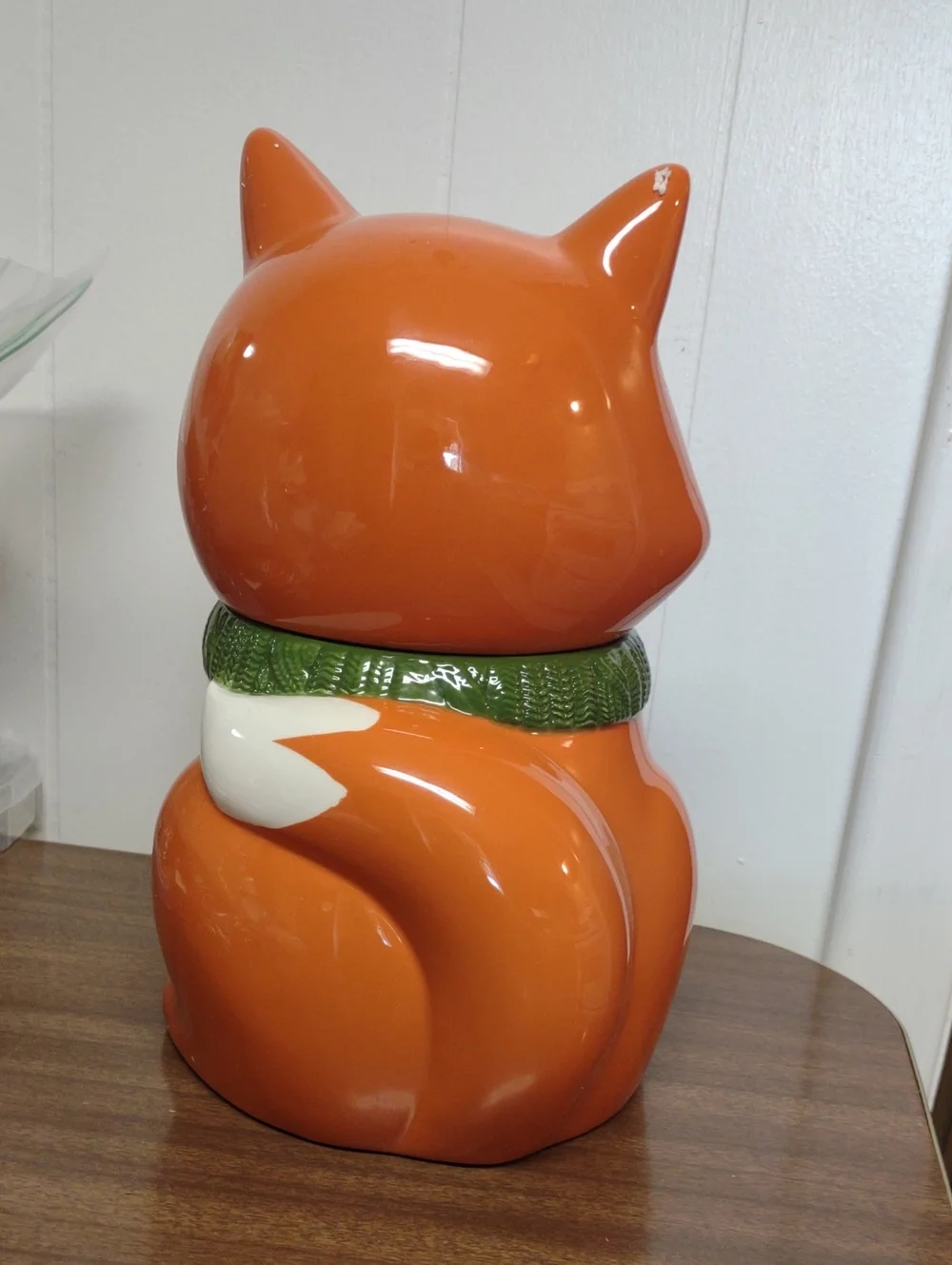 Cheryl's Cookies Orange Ceramic Fox Cookie Jar